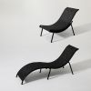 Fauteuil pliant en fer en forme de S - 11D14M