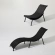 Fauteuil pliant en fer en forme de S - 11D14M