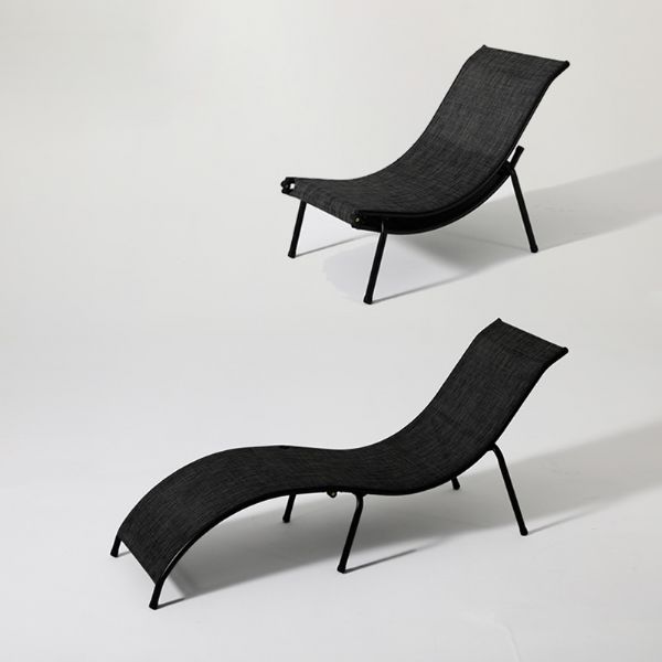 Fauteuil pliant en fer en forme de S - 11D14M