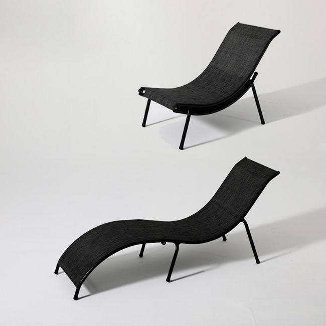 Fauteuil pliant en fer en forme de S - 11D14M