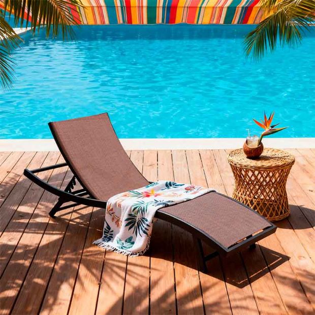 Fauteuil réglable en textilène de fer - 11D14N