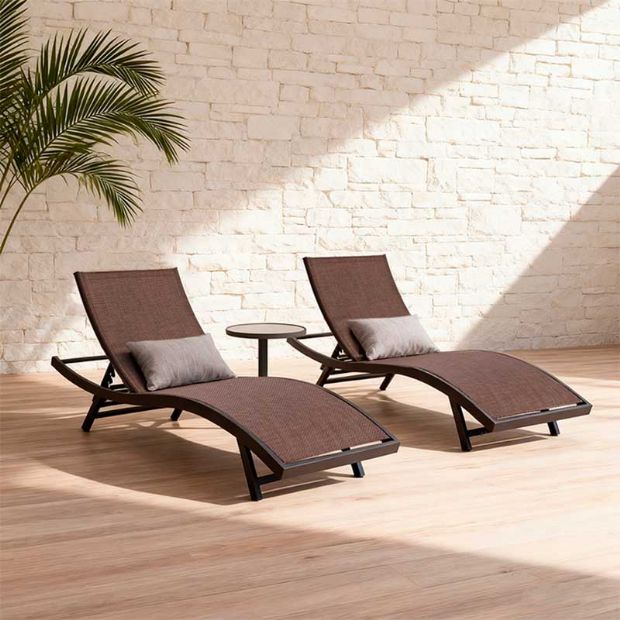 Fauteuil réglable en textilène de fer - 11D14N
