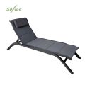 Chaise longue réglable d'extérieur avec structure en alliage d'aluminium et tissu en maille - 11D25A
