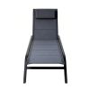 Chaise longue réglable d'extérieur avec structure en alliage d'aluminium et tissu en maille - 11D25A