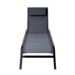 Chaise longue réglable d'extérieur avec structure en alliage d'aluminium et tissu en maille - 11D25A
