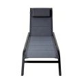 Chaise longue réglable d'extérieur avec structure en alliage d'aluminium et tissu en maille - 11D25A