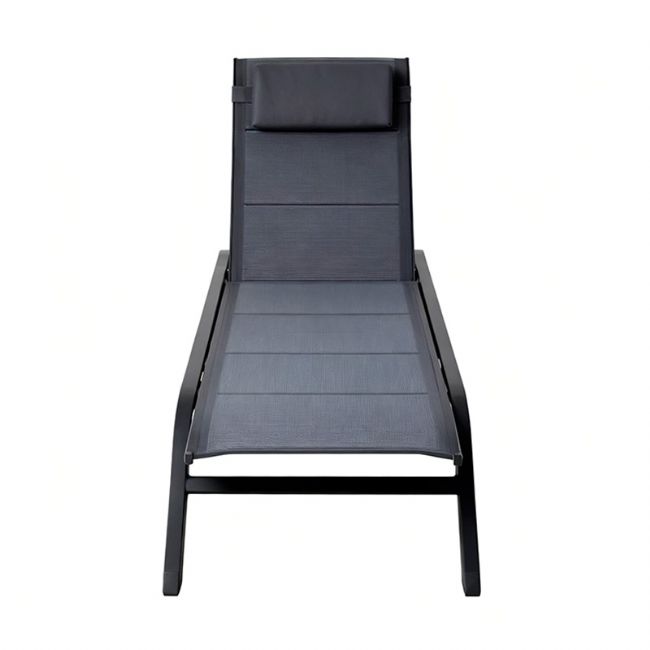 Chaise longue réglable d'extérieur avec structure en alliage d'aluminium et tissu en maille - 11D25A