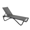 Chaise longue d'extérieur avec base en aluminium en forme de W - 11D25B