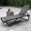 Chaise longue d'extérieur avec base en aluminium en forme de W - 11D25B