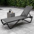 Chaise longue d'extérieur avec base en aluminium en forme de W - 11D25B