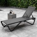 Chaise longue d'extérieur avec base en aluminium en forme de W - 11D25B