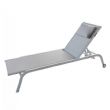 Chaise longue en aluminium avec assise en maille respirante - 11D25C