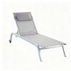 Chaise longue en aluminium avec assise en maille respirante - 11D25C