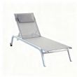 Chaise longue en aluminium avec assise en maille respirante - 11D25C