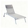 Chaise longue en aluminium avec assise en maille respirante - 11D25C