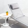 Chaise longue en aluminium avec assise en maille respirante - 11D25C