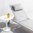 Chaise longue en aluminium avec assise en maille respirante - 11D25C