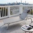 Chaise longue en aluminium avec assise en maille respirante - 11D25C