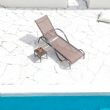 Chaise longue d'extérieur avec accoudoirs incurvés - 11D25E