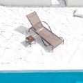 Chaise longue d'extérieur avec accoudoirs incurvés - 11D25E