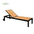 Chaise longue en aluminium avec structure en aluminium et WPC pour extérieur - 11D25G