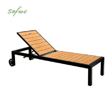 Chaise longue en aluminium avec...