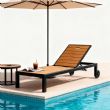 Chaise longue en aluminium avec structure en aluminium et WPC pour extérieur - 11D25G