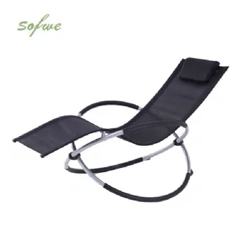 Chaise longue de jardin à bascule en gros, avec structure...