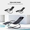 Chaise longue de jardin à bascule en gros, avec structure métallique à arceau réglable, pour l'ameublement de terrasses et de bords de piscine - 11D25H