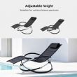 Chaise longue de jardin à bascule en gros, avec structure métallique à arceau réglable, pour l'ameublement de terrasses et de bords de piscine - 11D25H