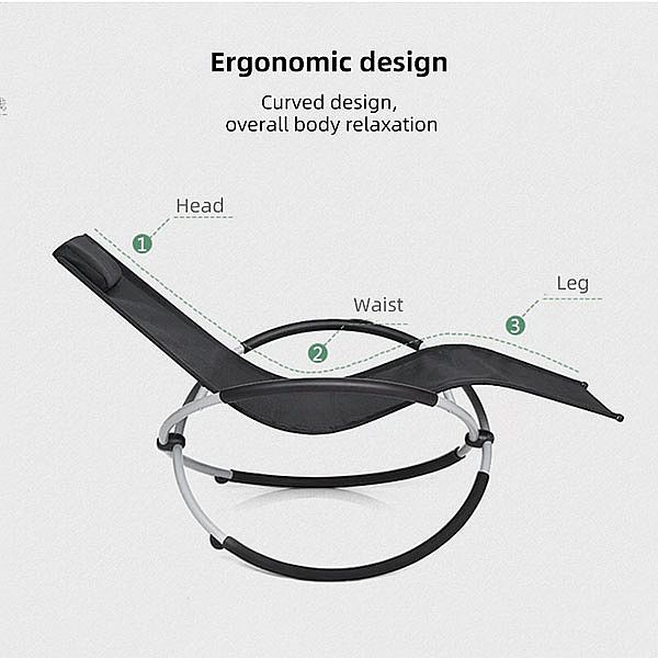 Chaise longue de jardin à bascule en gros, avec structure métallique à arceau réglable, pour l'ameublement de terrasses et de bords de piscine - 11D25H