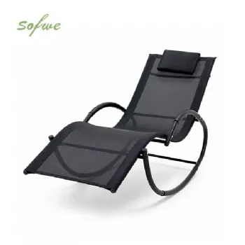 Chaise longue de jardin à bascule en gros, avec assise...