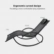 Chaise longue de jardin à bascule en gros, avec assise ergonomique incurvée en résille, destinée à l'ameublement de terrasses au bord de la piscine - 11D25J