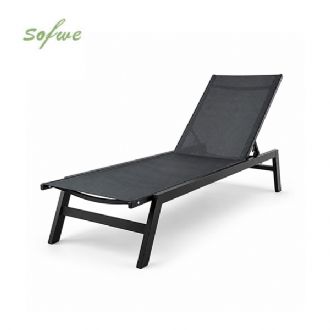 Chaise longue d'extérieur en gros, 550 g, surface en maille...