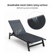 Chaise longue d'extérieur en gros, 550 g, surface en maille respirante, dossier réglable, structure en kit (KD), pour les espaces piscine - 11D25P
