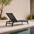 Chaise longue d'extérieur en gros, 550 g, surface en maille respirante, dossier réglable, structure en kit (KD), pour les espaces piscine - 11D25P