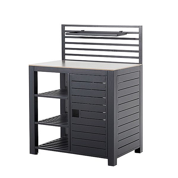 Ensemble de cuisine d'extérieur en aluminium avec plan de travail en pierre frittée - 11D13A