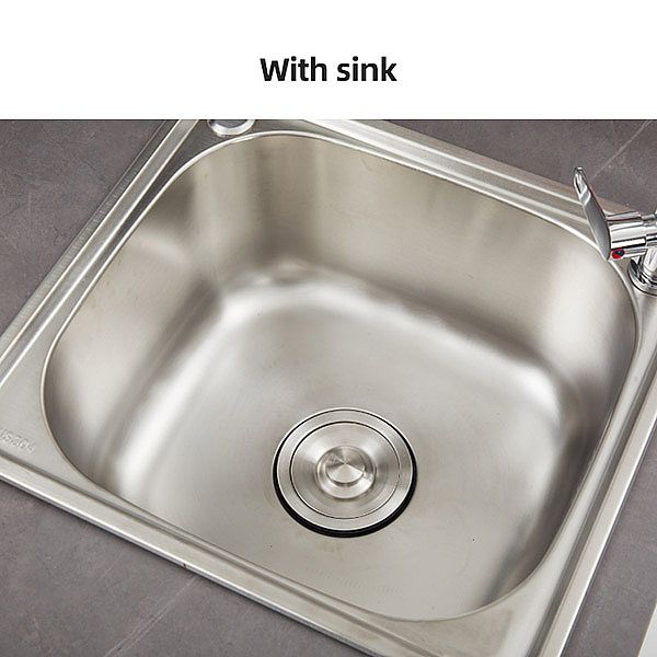 Plan de travail de cuisine extérieure en aluminium avec évier et étagères - 11D13D