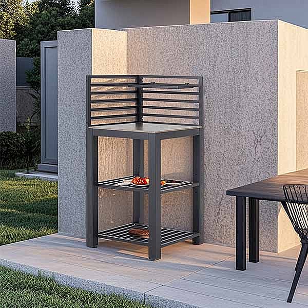 Table de jardin/cuisine d'extérieur modulaire et flexible avec cadre en aluminium - 11D13E