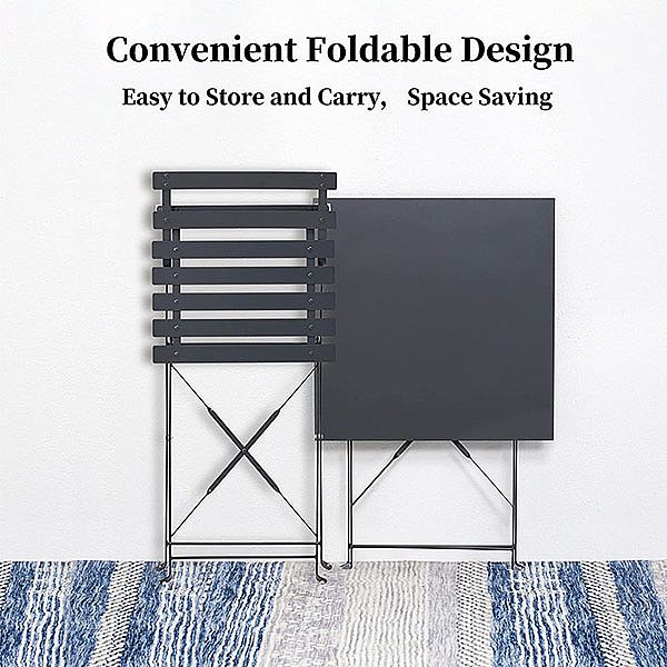 Ensemble bistro pliant 3 pièces pour patio - 10B01B