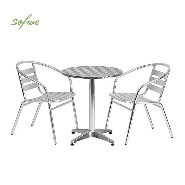 Ensemble bistro en aluminium 3 pièces - 10B01T