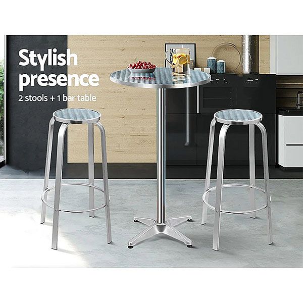 Ensemble de bar extérieur en aluminium 3 pièces - 10B01U