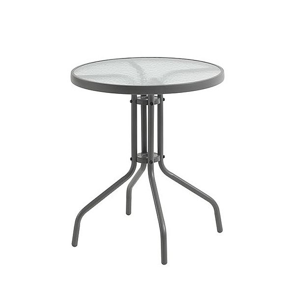 Ensemble de meubles de bistrot en rotin avec table ronde et chaises - 10B01X