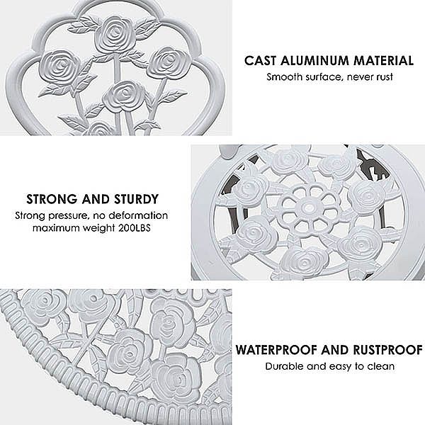 Ensembles de bistro extérieurs en aluminium moulé antiques - 10B02B