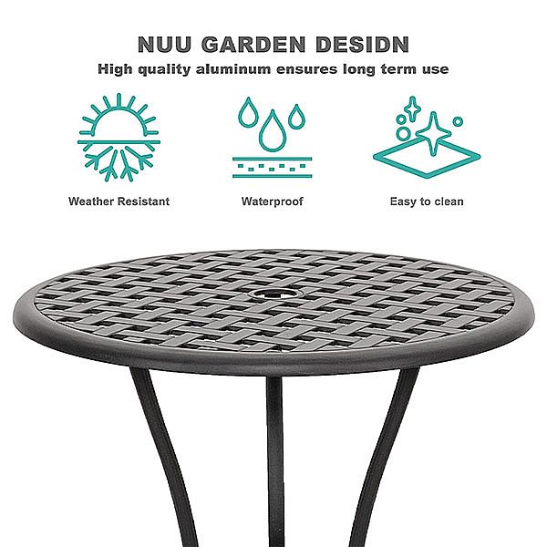 Ensemble de bistrot de jardin moderne en fonte d'aluminium - 10B02D