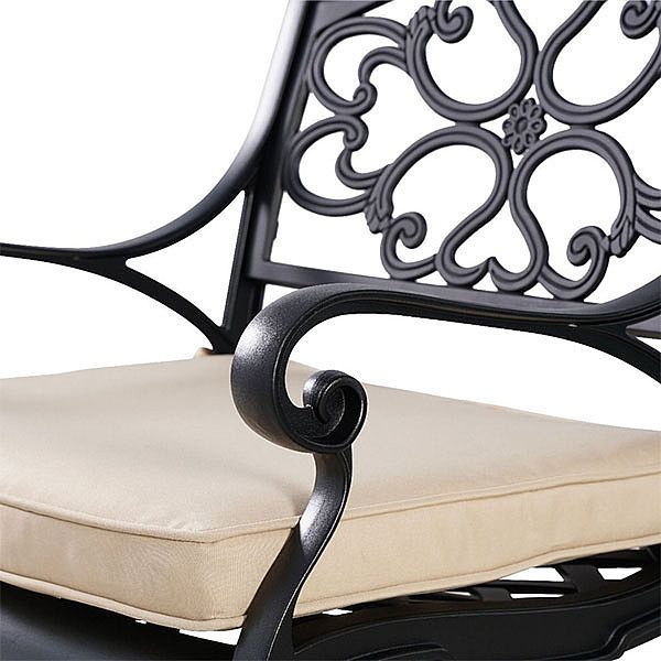 Ensemble bistro de patio en fonte d'aluminium 3 pièces - 10B02F