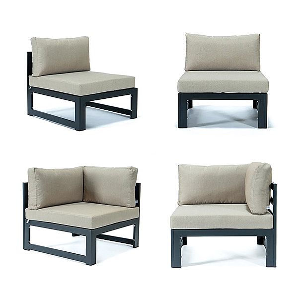 Tube en aluminium avec ensemble de canapé extérieur Fire Pit Garden - 11C01A