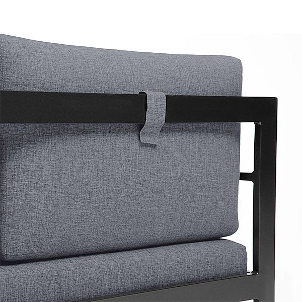 Ensemble de canapé en fonte d'aluminium avec table et tabouret - 11C01F