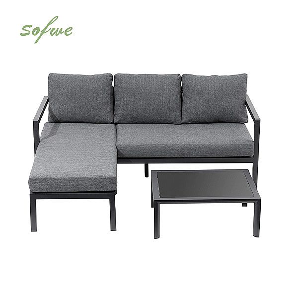 Ensemble de meubles de patio extérieur en aluminium 3 pièces - 11C01L