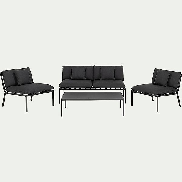 Ensemble de canapé d'extérieur 4 pièces en métal et aluminium - 11C01R
